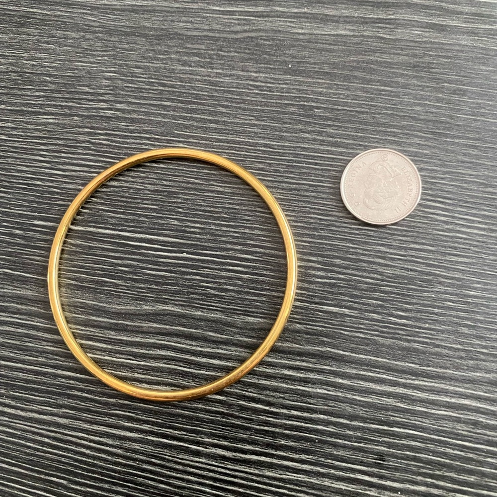Monet Gold-Tone Slim Round Bangle Bracelet
